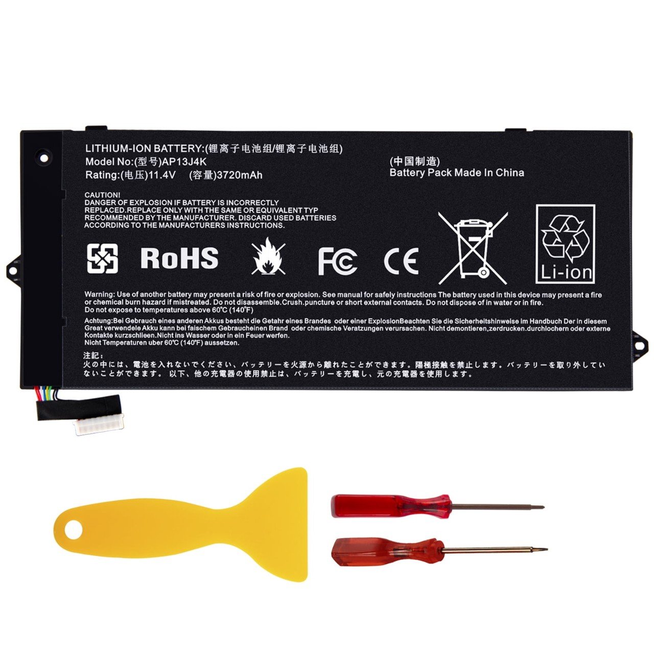 BATTERIE ORDINATEUR PORTABLE - AP13J4K POUR LAPTOPS ACER ACE...