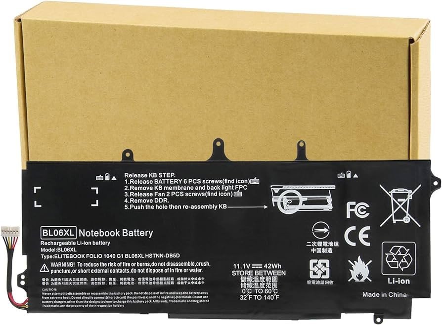 BATTERIE ORDINATEUR PORTABLE - BL06XL POUR LAPTOPS HP Eliteb...