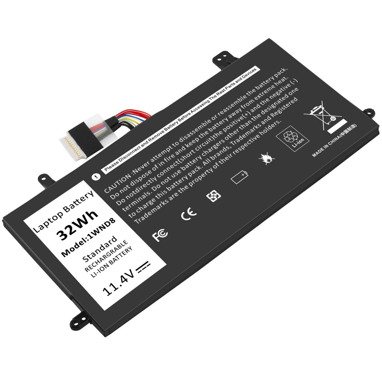 BATTERIE ORDINATEUR PORTABLE - 1WND8  POUR LAPTOPS DELL Lati...