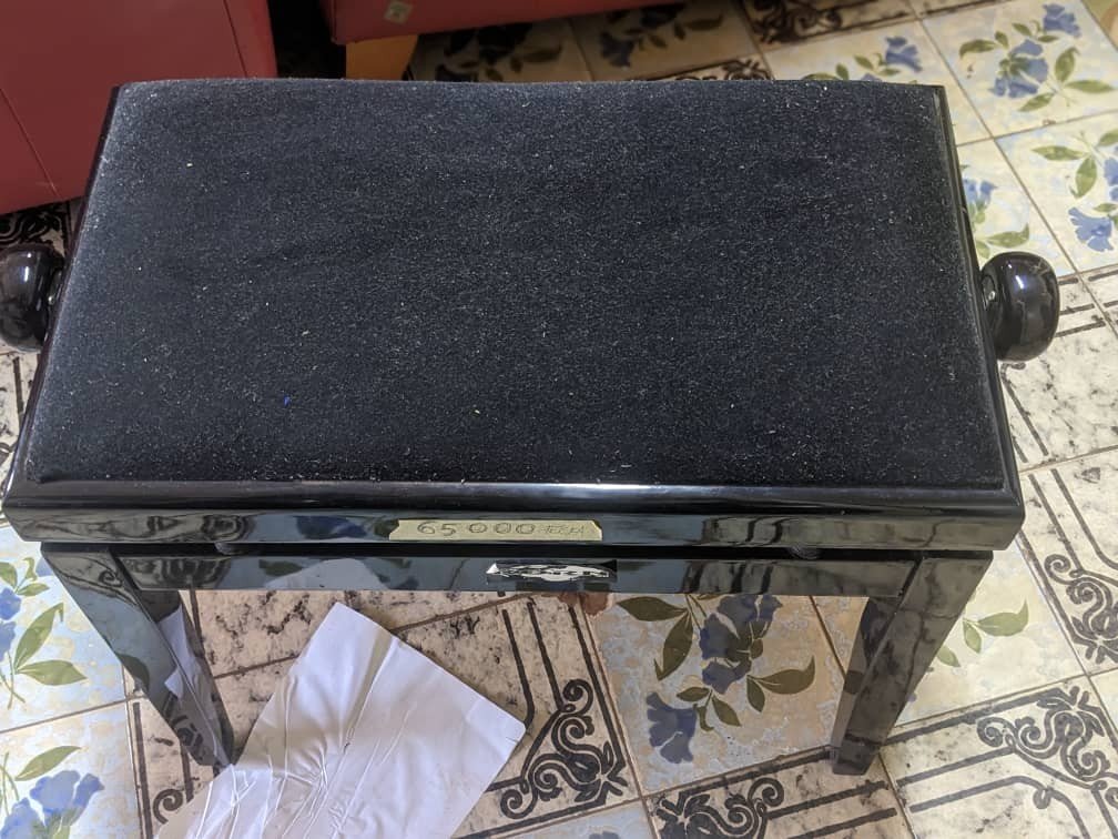 Banc de Piano Noir Mat