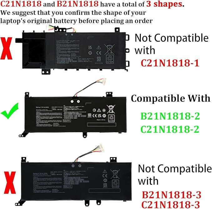 C21N1818-2 Batterie pour Asus Vivobook 14 X412FJ X412FA X412...