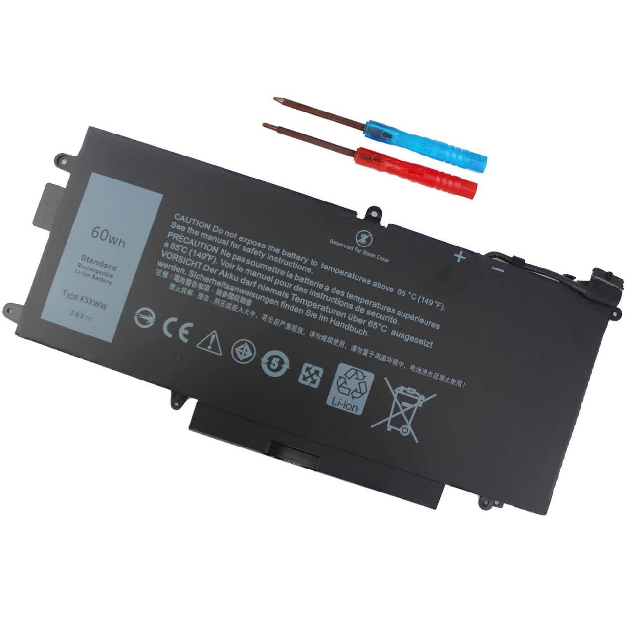 BATTERIE ORDINATEUR PORTABLE - K5XWW POUR LAPTOPS DELL Latit...