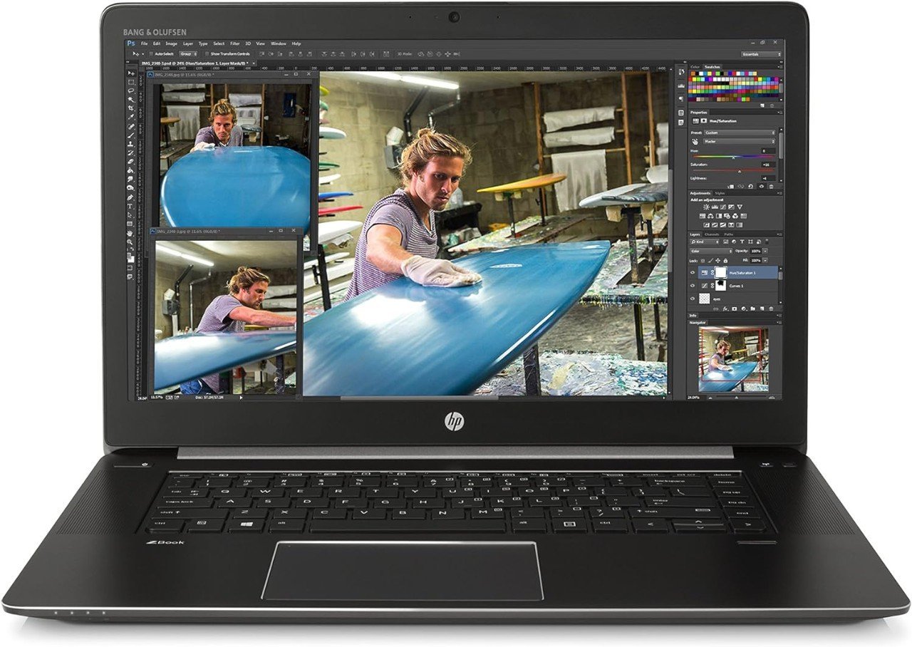 HP ZBook Studio G3 Mobile Workstation Ordinateur portable 15 (38,1 cm) Noir (Intel Core i7, 32 Go de RAM, 512GB SSD, NVDIA Quadro M1000M (4GB), Windows 10)