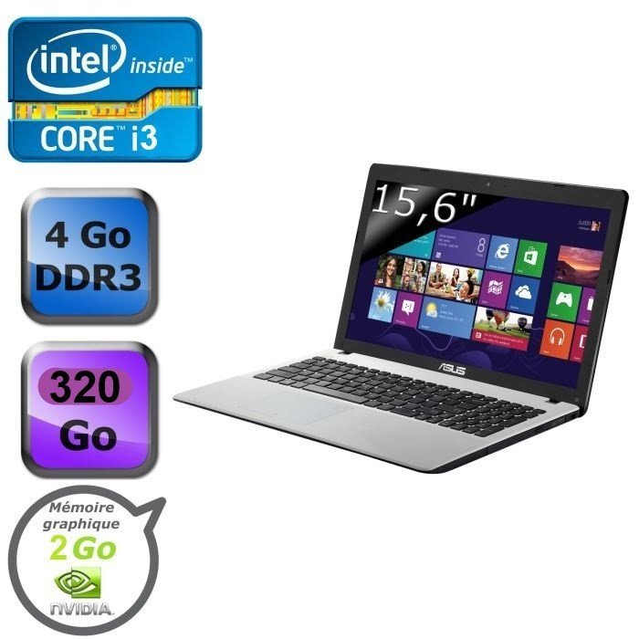 ASUS N56VJ Intel Core i5-3230M @ 2,60 GHz 4 go ram ddr3, 320 gb hdd, 15,6 pouce hd-led, nvidia geforce 720m