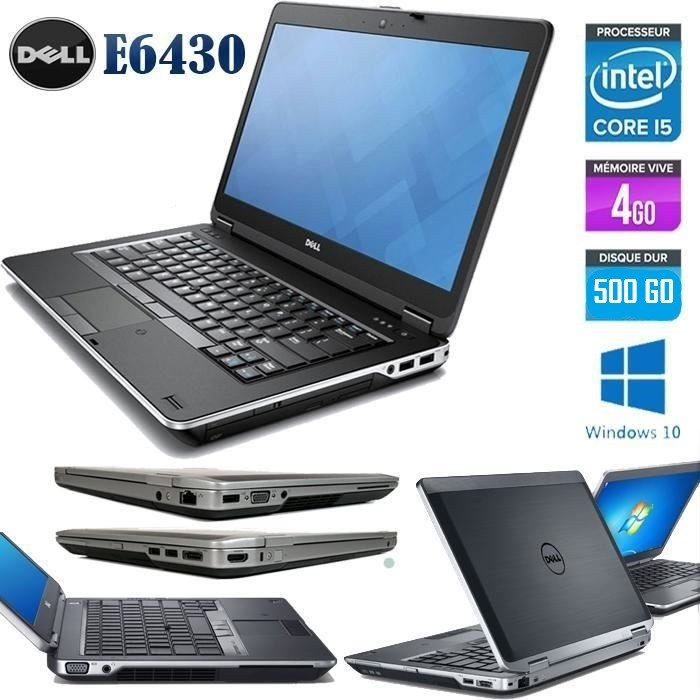 DELL LATITUDE E5430 Intel Core i3-3320M @ 2.60 GHz 4 go ram ddr3, 500 gb hdd, 14 pouce hd - led