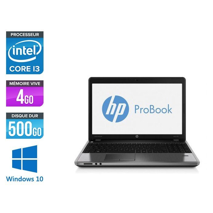 HP	PROBOOK 4540s Intel Core i3-3110M @ 2.40 GHz, 4 go ram ddr3, 500 gb hdd,15.6 pouce hd
