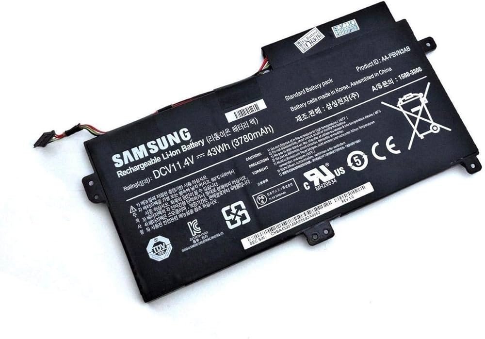 AA-PBVN3AB - BATTERIE ORDINATEUR PORTABLE POUR LAPTOPS SAMSUNG 450R5V; SAMSUNG ATIV BOOK 4 450R4V; Samsung ATIV BOOK 4 450R5V;Samsung ATIV BOOK 4 470R5E; 1588-3366; BA43-00358A; A-PBVN3AB 