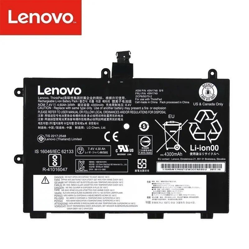 LENOVO 45N1750 Batterie Ordinateur Portable Pour Laptop Lenovo ThinkPad Yoga 11E Series; Lenovo ThinkPad Yoga 11E Chromebook Series