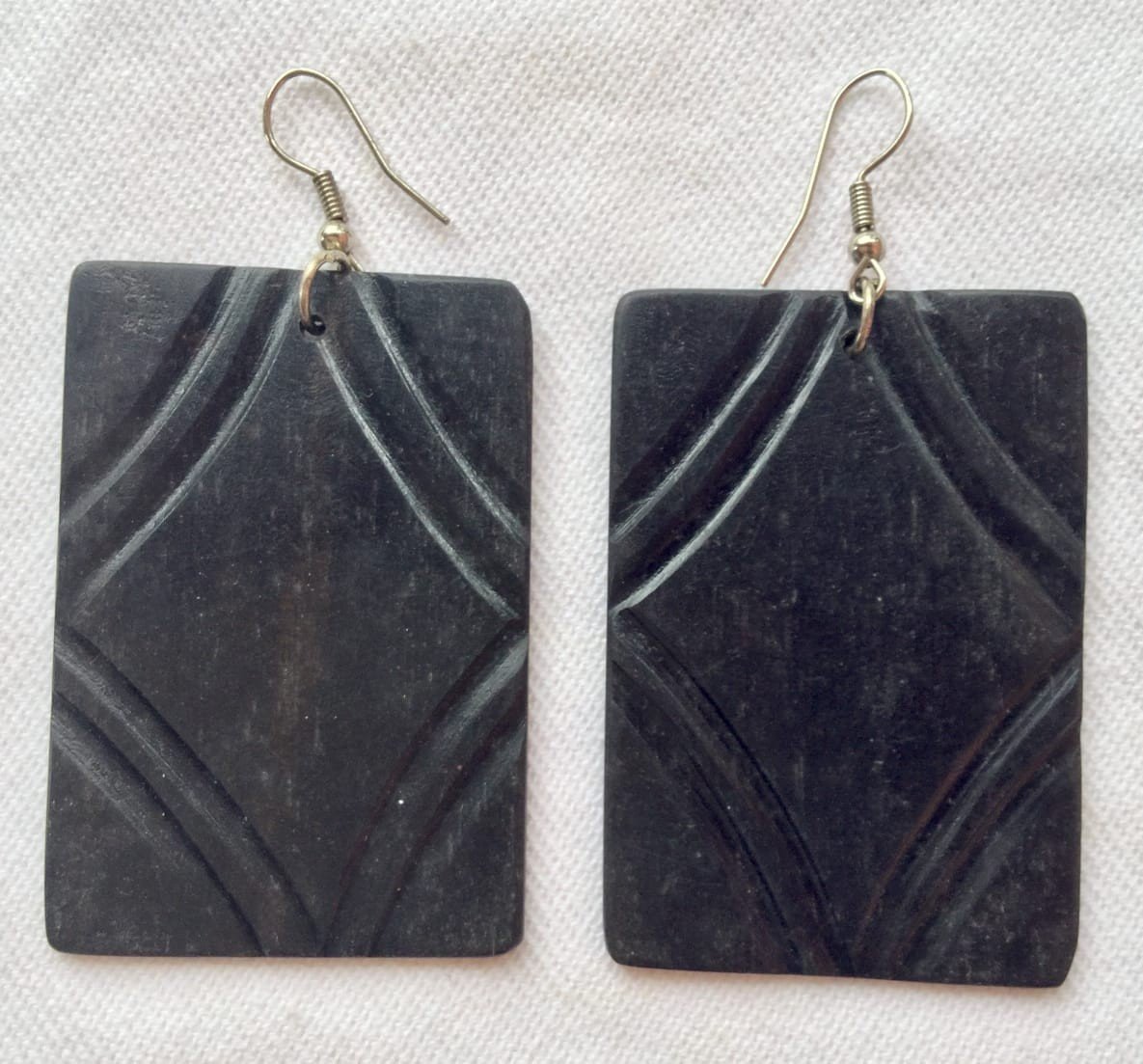 Boucles d’oreilles bois noir