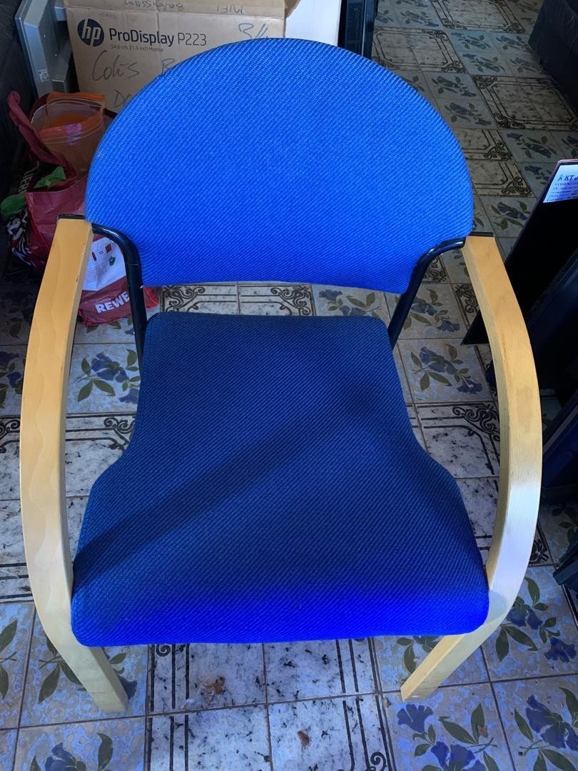  Chaise de Réception Confortable avec Dossier Robuste Bleu