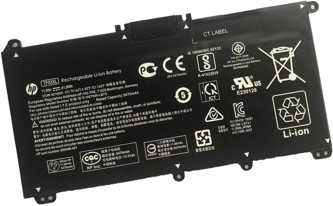 HP TF03XL BATTERIE ORDINATEUR PORTABLE POUR LAPTOPS HP Pavil...
