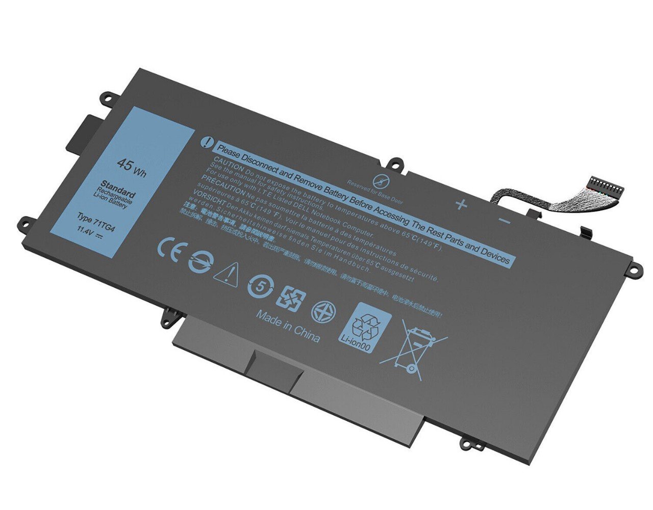 BATTERIE ORDINATEUR PORTABLE - 71TG4 POUR LAPTOPS DELL Latit...