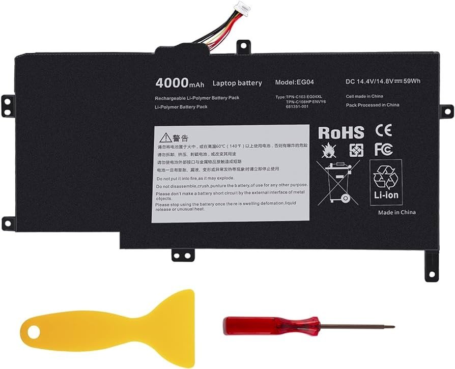 BATTERIE ORDINATEUR PORTABLE - EG04 POUR LAPTOPS HP Envy 6 s...